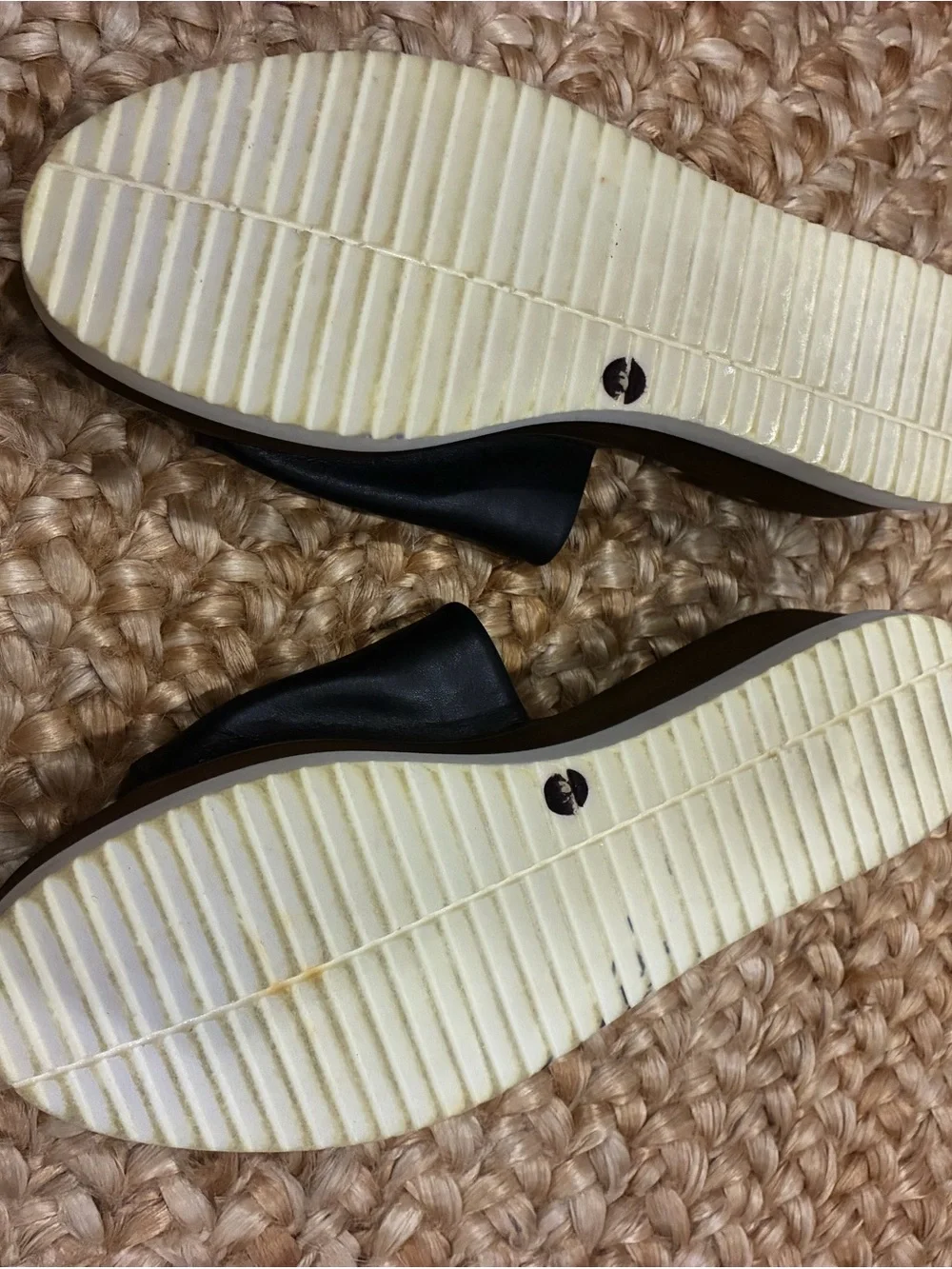 Matisse Black Leather Slide Wedge Sandals